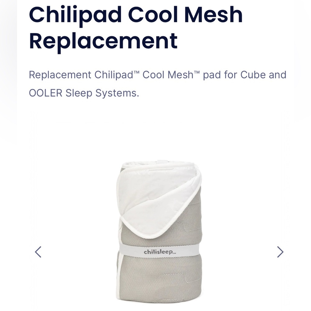 Chilipad Cool Mesh Mattress Pad (for Cube and OOLER Sleep Systems)
